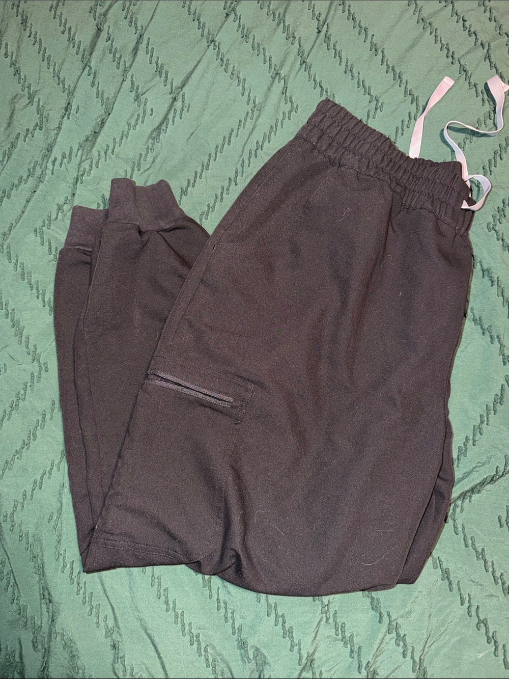Figs Black Women's Elastic-Waist Jogger scrub Pants XL petite